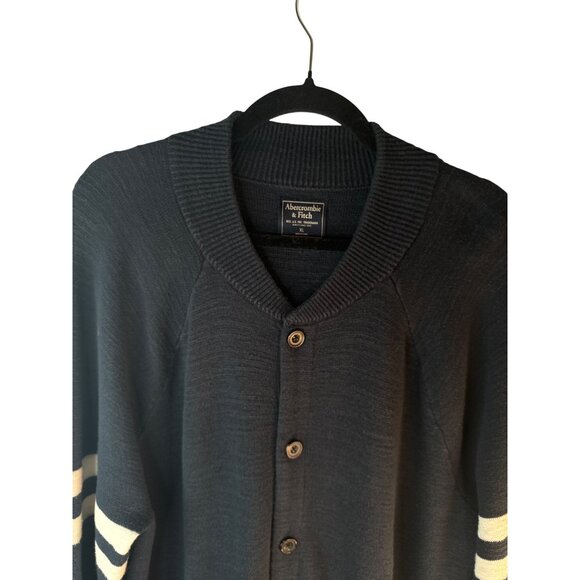 Abercrombie & Fitch Mens XL Cardigan Sweater Cotton - Picture 4 of 11